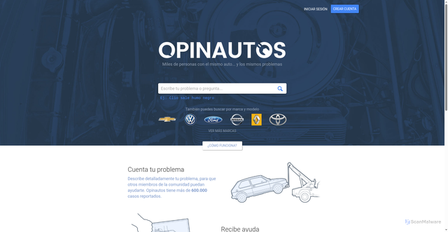 Security scan screenshot of https://opinautos.com