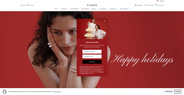 Security scan screenshot of https://www.pilgrim.net/