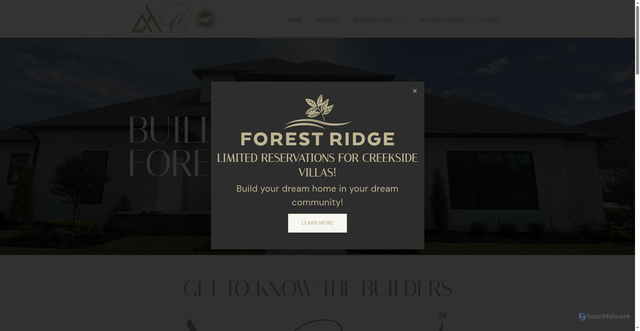 Security scan screenshot of http://www.luxurylivingatforestridge.com/