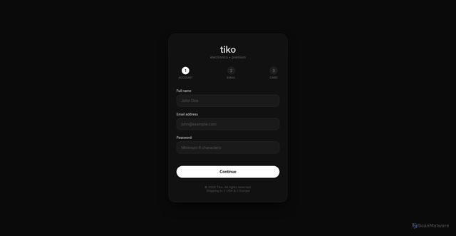 Security scan screenshot of https://tiko-4bb.pages.dev/
