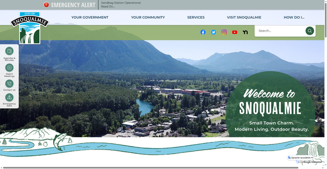 Security scan screenshot of https://snoqualmiewa.gov/