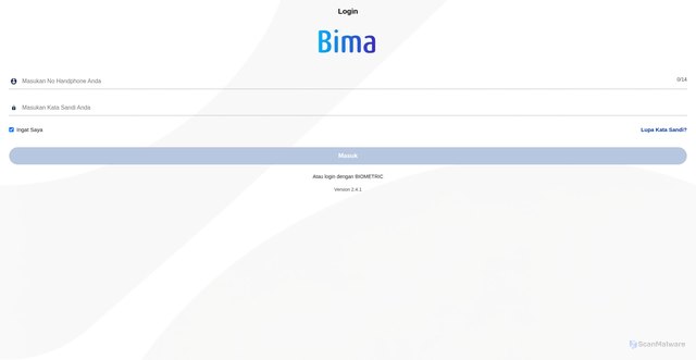 Security scan screenshot of https://aktivasipemuluhanbimamobile.netlify.app/