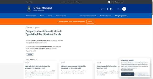 Security scan screenshot of https://www.comune.modugno.ba.it/