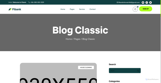 Security scan screenshot of https://creditunionfirst.com/blog-classic.html