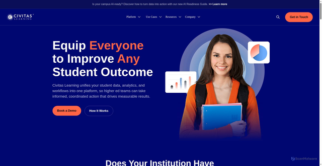 Security scan screenshot of https://civitaslearning.com