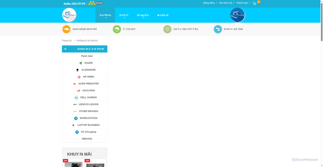 Security scan screenshot of https://cclaptop.net/index.php?route=product/product&product_id=