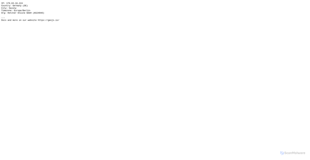 Security scan screenshot of https://get.geojs.io