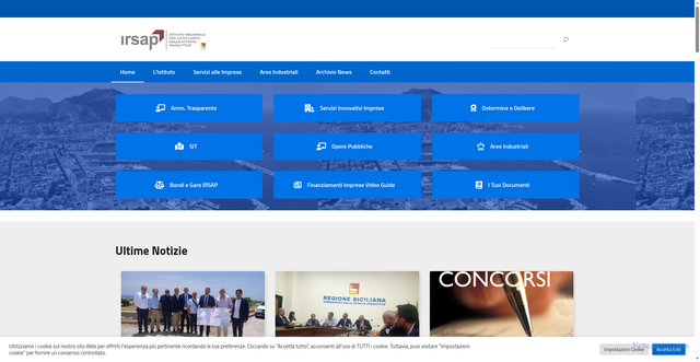 Security scan screenshot of https://www.irsapsicilia.it/index.php?option=com_content&view=article&id=380&Itemid=684
