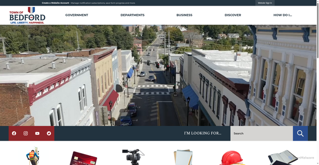 Security scan screenshot of https://bedfordva.gov/