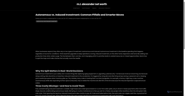 Security scan screenshot of https://thewaytoyoublog-b45df5f82b-dplsnscqp4g4.edgeone.dev/autonomous-and-induced-investment.html