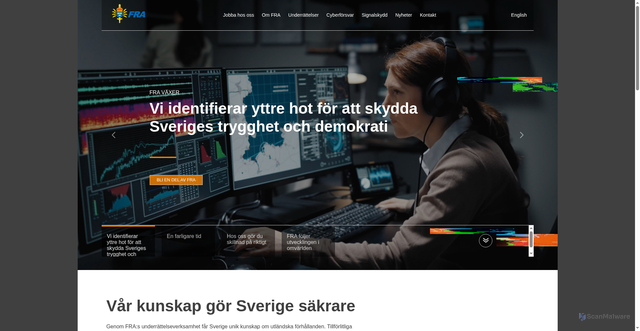 Security scan screenshot of https://www.fra.se