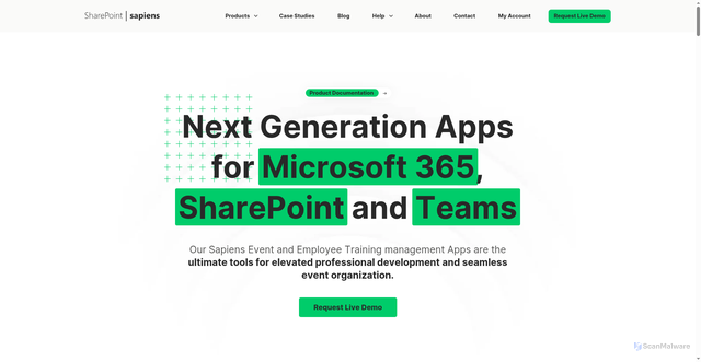 Security scan screenshot of https://sharepointsapiens.com