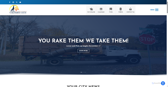 Security scan screenshot of https://calvertcityky.gov/