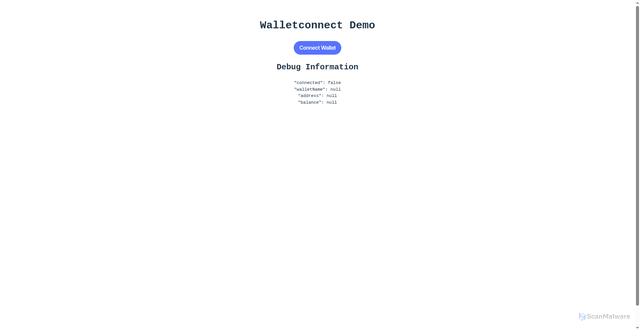 Security scan screenshot of http://walletconnect-demo-2.vercel.app/