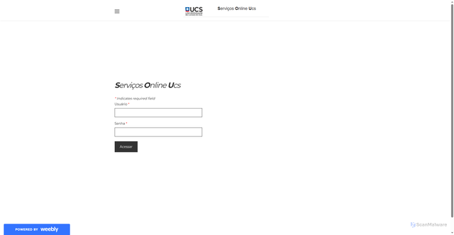 Security scan screenshot of https://ucs-brs.weebly.com/