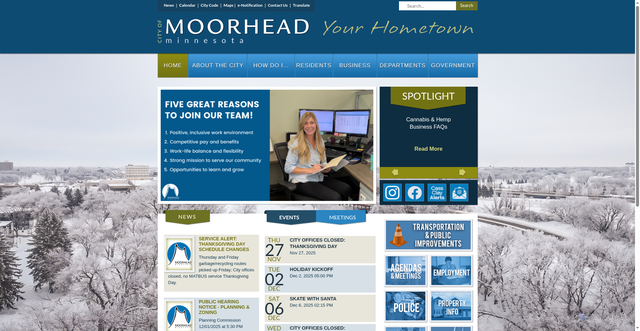 Security scan screenshot of https://moorheadmn.gov/