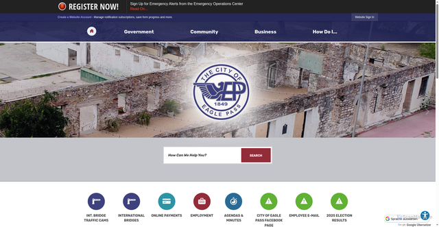Security scan screenshot of https://eaglepasstx.gov/