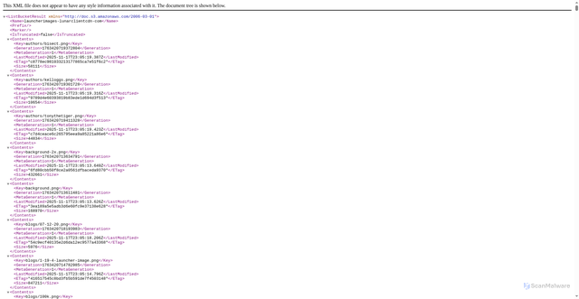 Security scan screenshot of https://launcherimages.lunarclientcdn.com/