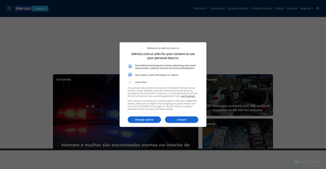 Security scan screenshot of https://ederluiz.com.vc