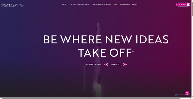 Security scan screenshot of https://www.spaceflorida.gov/