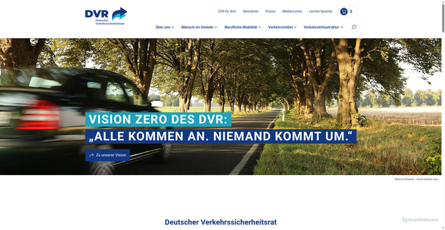 Security scan screenshot of http://www.dvr.de/
