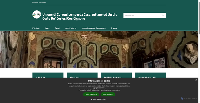 Security scan screenshot of https://www.unionecacobo.it/it