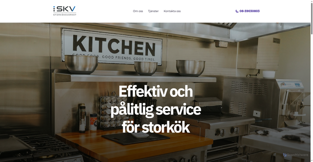 Security scan screenshot of https://storkoksverket.se