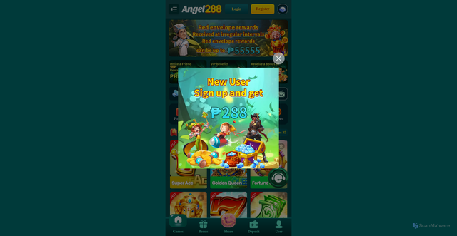 Security scan screenshot of https://angel288me.top/