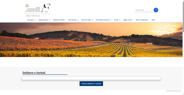 Security scan screenshot of https://ordinevarese.conaf.it/