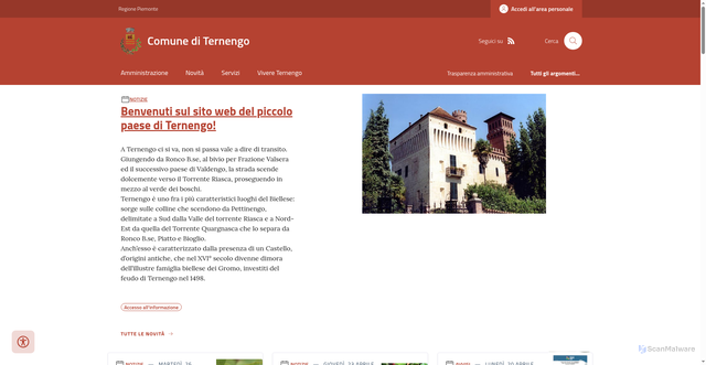 Security scan screenshot of https://www.comune.ternengo.bi.it
