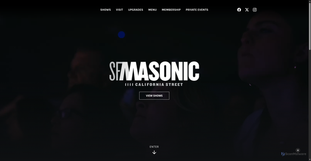 Security scan screenshot of https://www.sfmasonic.com/