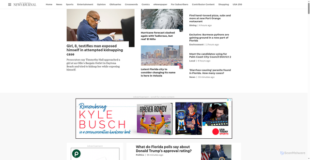 Security scan screenshot of https://www.news-journalonline.com