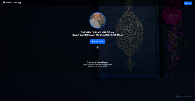 Security scan screenshot of https://tafsir-csgdfb2yt7.edgeone.app/