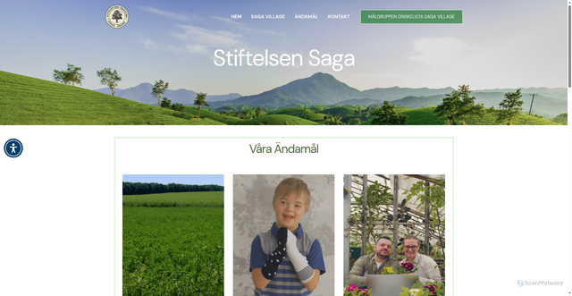 Security scan screenshot of https://stiftelsensaga.se