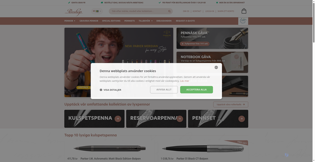 Security scan screenshot of https://onlinepenshop.se