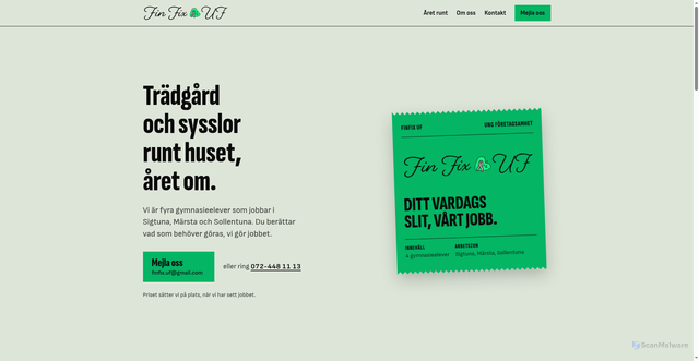 Security scan screenshot of https://finfixuf.se