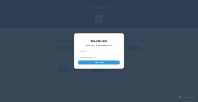 Security scan screenshot of https://21khubofappssuite-dppm458fpq.edgeone.app/
