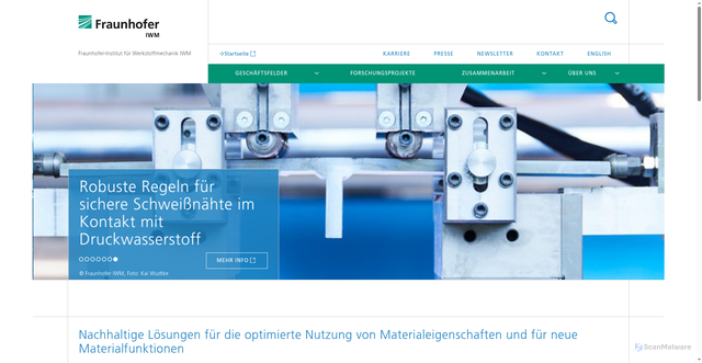 Security scan screenshot of http://www.iwm.fraunhofer.de