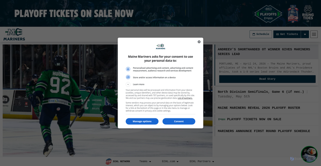 Security scan screenshot of https://www.marinersofmaine.com/