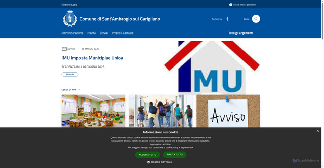 Security scan screenshot of https://www.comune.santambrogiosulgarigliano.fr.it