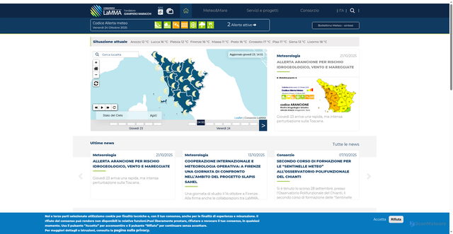 Security scan screenshot of https://www.lamma.toscana.it/