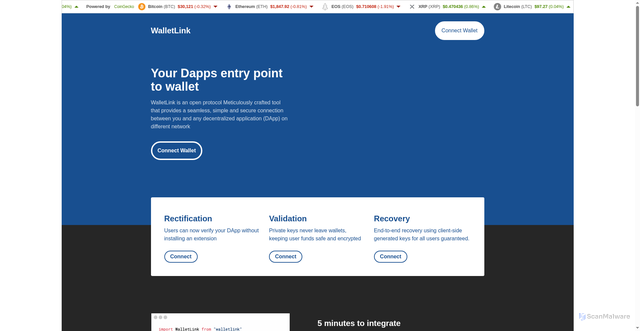 Security scan screenshot of https://decentralbridge.pages.dev/