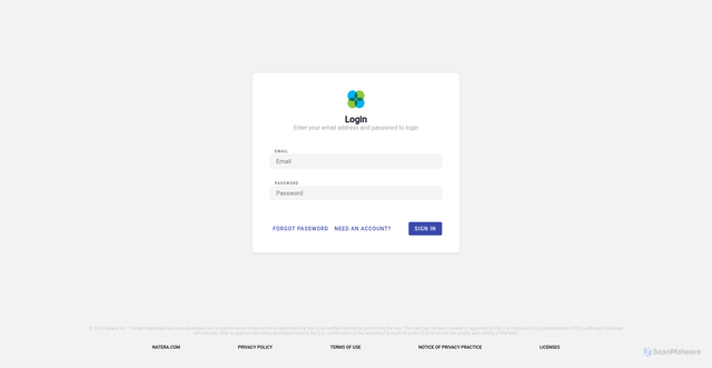 Security scan screenshot of https://oncology.natera.com
