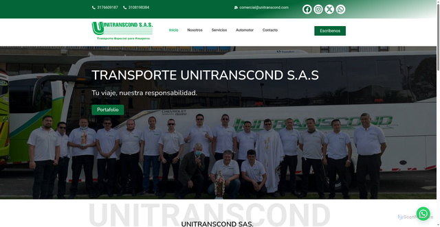 Security scan screenshot of https://unitranscond.com/