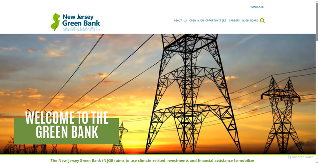 Security scan screenshot of https://greenbanknj.gov/