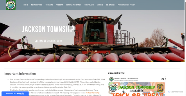 Security scan screenshot of https://jacksontwpclermontoh.gov/