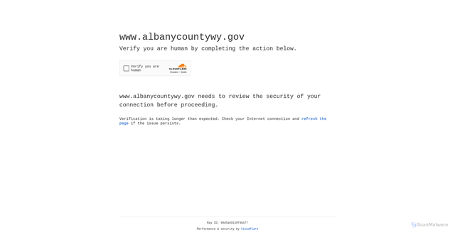 Security scan screenshot of https://www.albanycountywy.gov/
