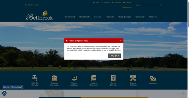 Security scan screenshot of https://www.bellbrook.gov/