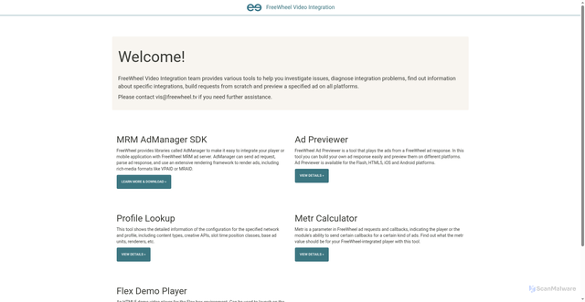 Security scan screenshot of https://vi.freewheel.tv