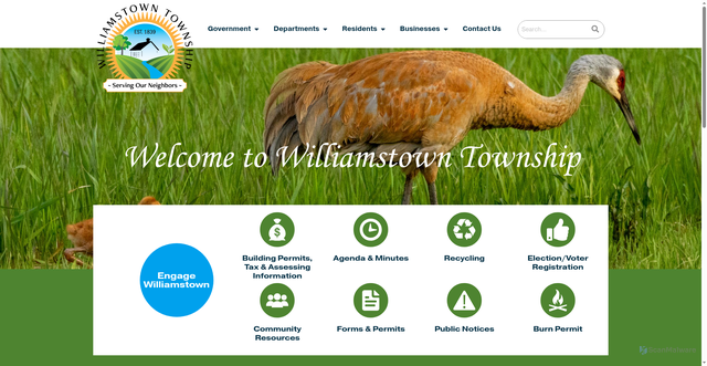 Security scan screenshot of https://williamstownmi.gov/